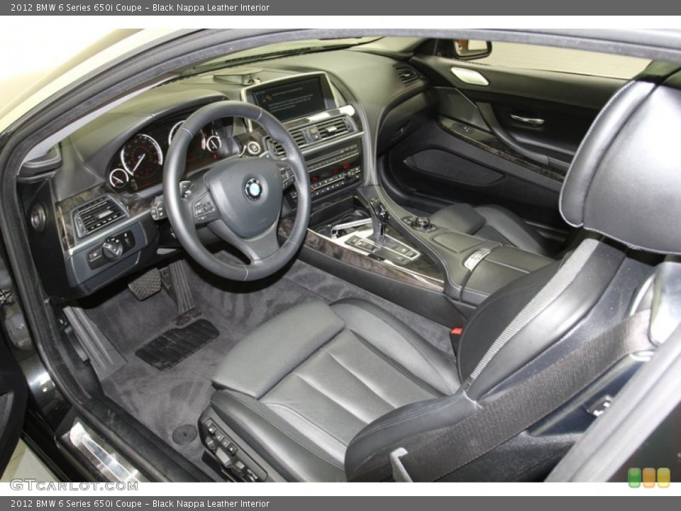 Black Nappa Leather Interior Prime Interior for the 2012 BMW 6 Series 650i Coupe #79009261