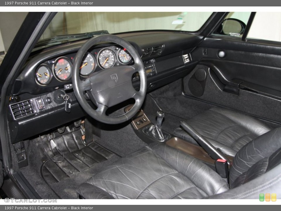 Black Interior Prime Interior for the 1997 Porsche 911 Carrera Cabriolet #79011047