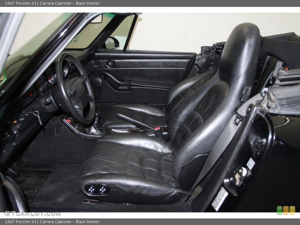 Black Interior Front Seat for the 1997 Porsche 911 Carrera Cabriolet #79011070
