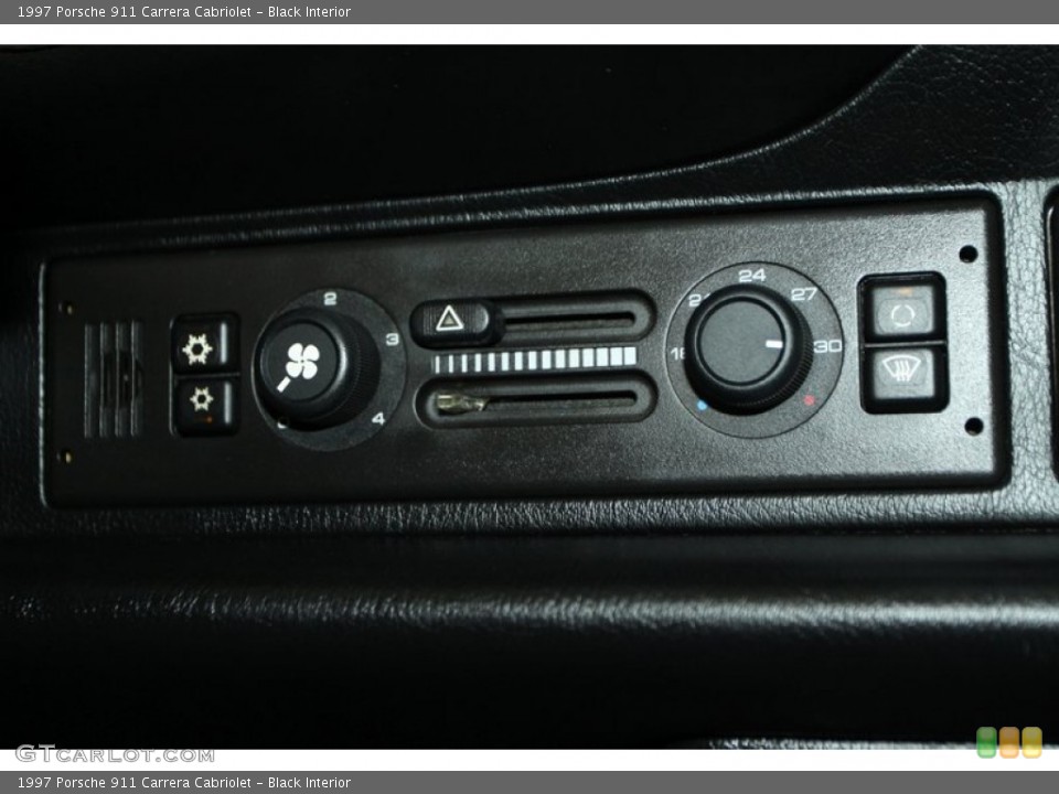 Black Interior Controls for the 1997 Porsche 911 Carrera Cabriolet #79011174