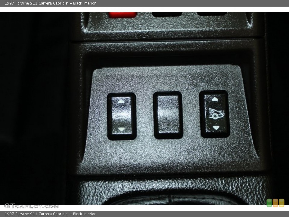 Black Interior Controls for the 1997 Porsche 911 Carrera Cabriolet #79011217