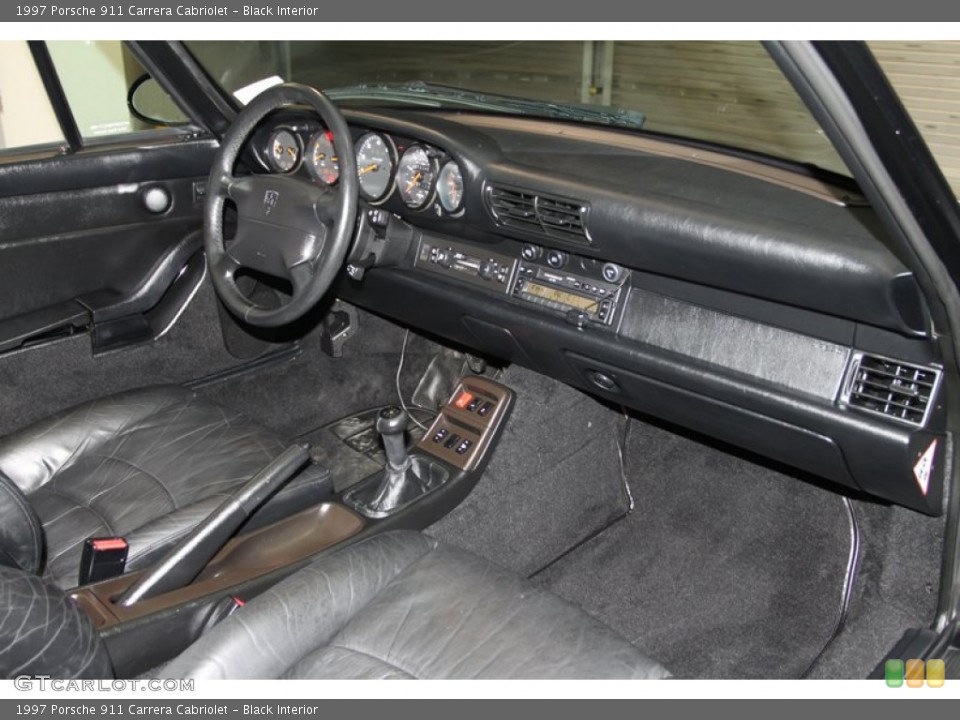 Black Interior Dashboard for the 1997 Porsche 911 Carrera Cabriolet #79011343