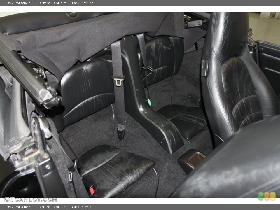 Black Interior Rear Seat for the 1997 Porsche 911 Carrera Cabriolet #79011407