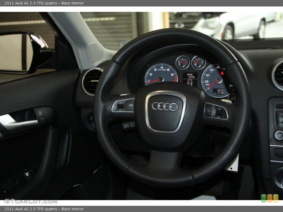 Black Interior Steering Wheel for the 2011 Audi A3 2.0 TFSI quattro #79013361