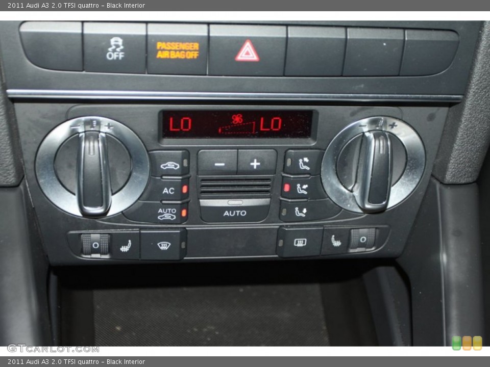 Black Interior Controls for the 2011 Audi A3 2.0 TFSI quattro #79013481