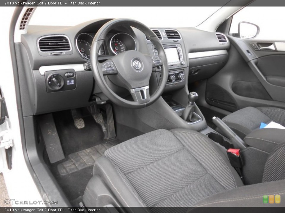 Titan Black Interior Photo for the 2010 Volkswagen Golf 2 Door TDI #79014312