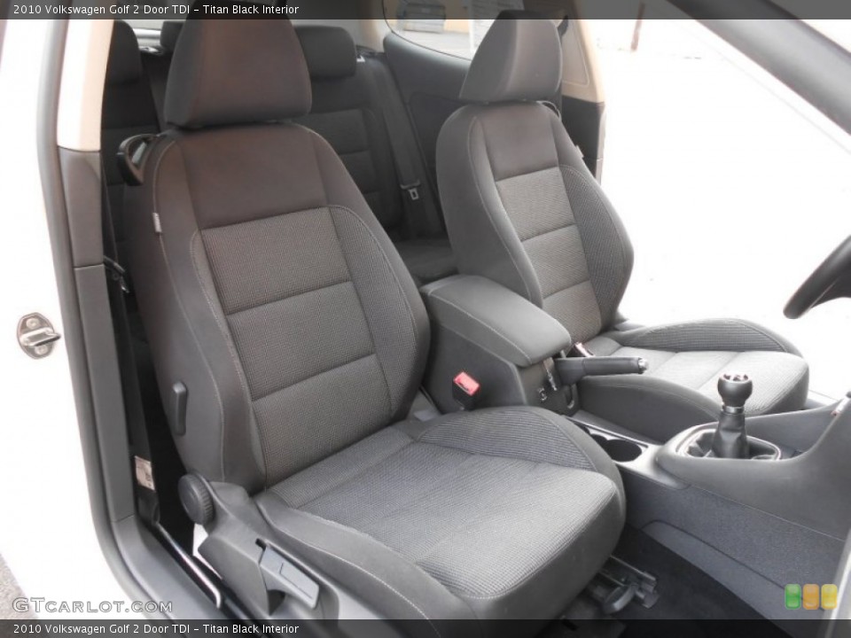 Titan Black Interior Front Seat for the 2010 Volkswagen Golf 2 Door TDI #79014370