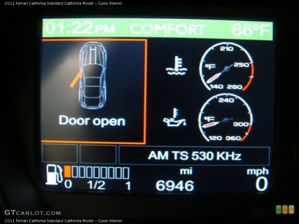 Cuoio Interior Gauges for the 2011 Ferrari California  #79015503