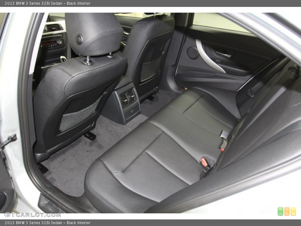 Black Interior Rear Seat for the 2013 BMW 3 Series 328i Sedan #79015807