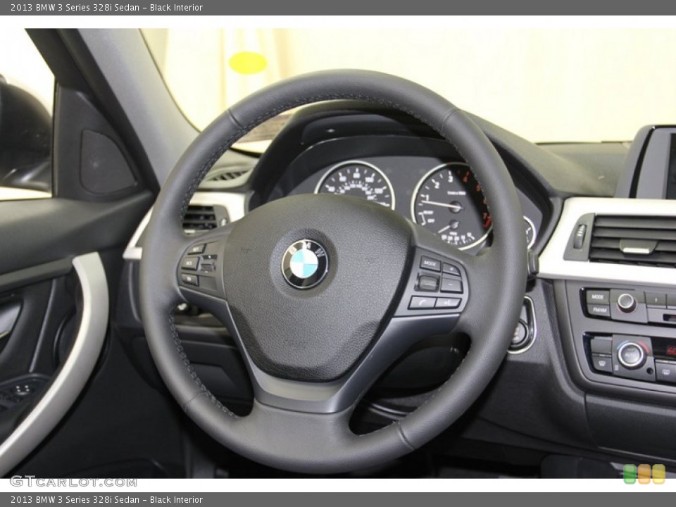 Black Interior Steering Wheel for the 2013 BMW 3 Series 328i Sedan #79015840