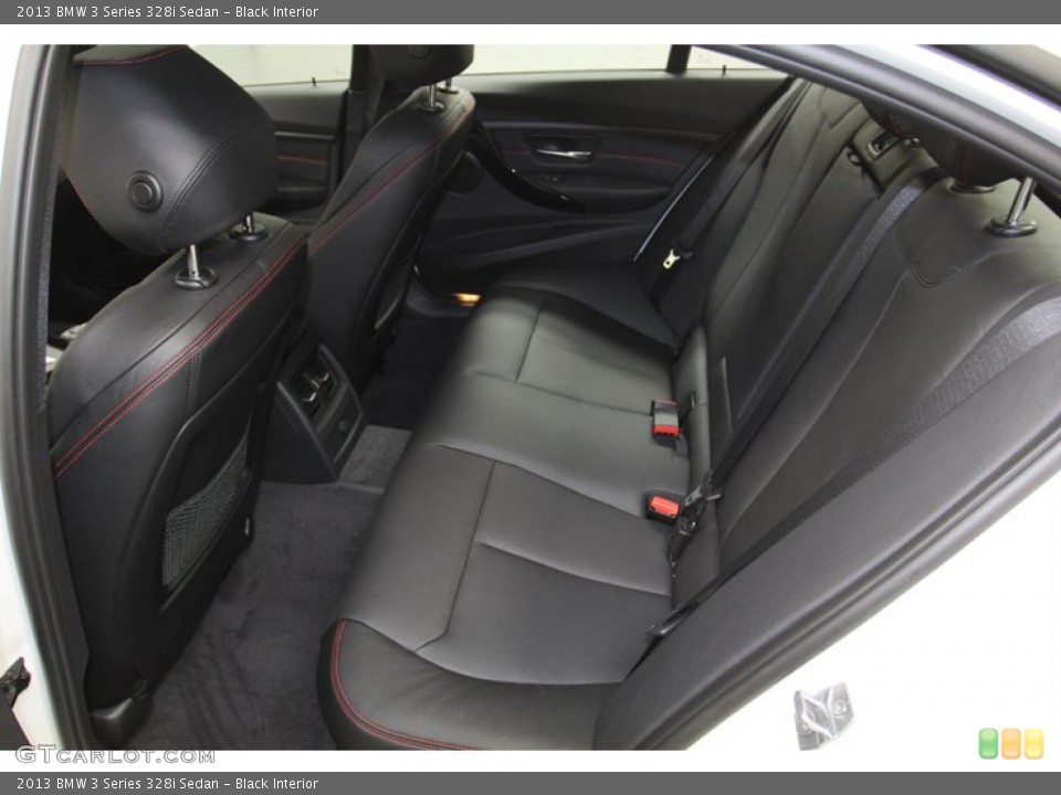 Black Interior Rear Seat for the 2013 BMW 3 Series 328i Sedan #79016680