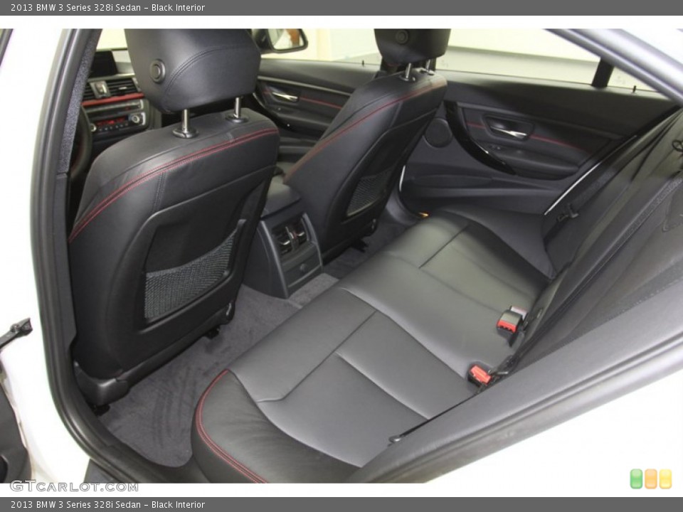 Black Interior Rear Seat for the 2013 BMW 3 Series 328i Sedan #79016948