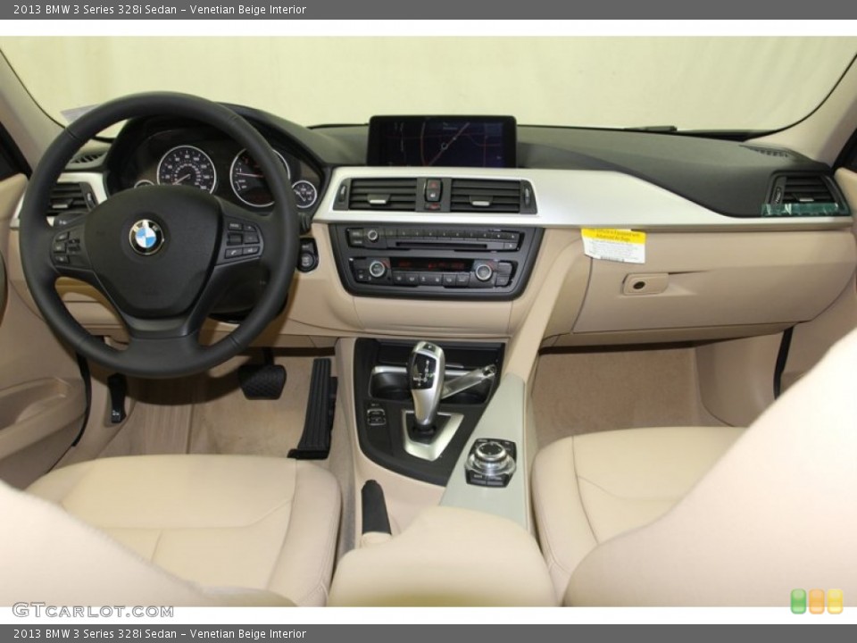 Venetian Beige Interior Dashboard for the 2013 BMW 3 Series 328i Sedan #79017910