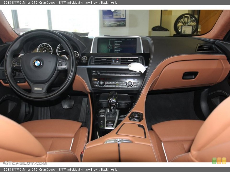 BMW Individual Amaro Brown/Black Interior Dashboard for the 2013 BMW 6 Series 650i Gran Coupe #79019740