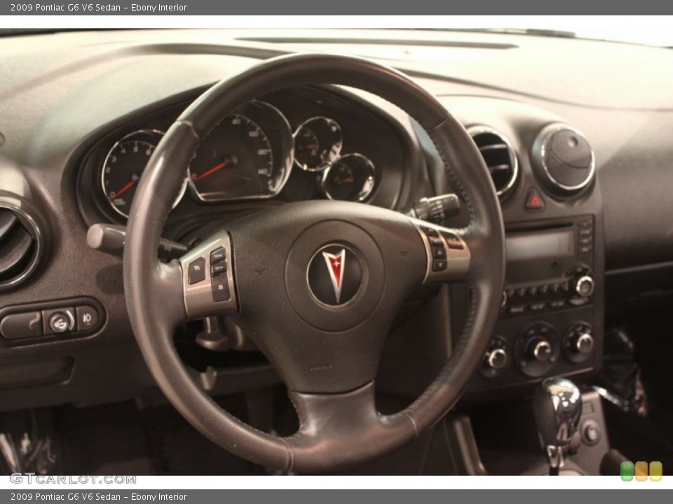 Ebony Interior Steering Wheel for the 2009 Pontiac G6 V6 Sedan #79019919