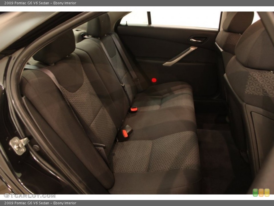 Ebony Interior Rear Seat for the 2009 Pontiac G6 V6 Sedan #79020049