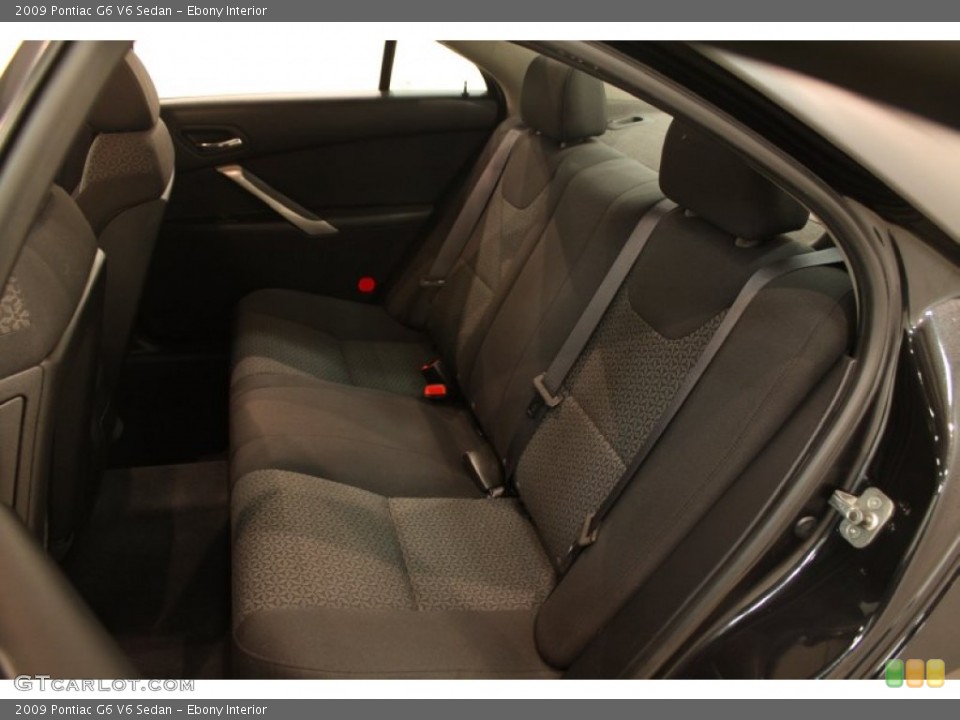 Ebony Interior Rear Seat for the 2009 Pontiac G6 V6 Sedan #79020068