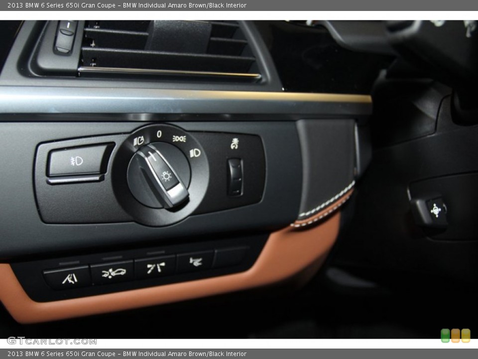 BMW Individual Amaro Brown/Black Interior Controls for the 2013 BMW 6 Series 650i Gran Coupe #79020196