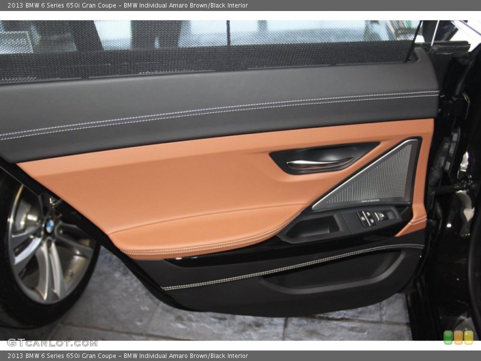 BMW Individual Amaro Brown/Black Interior Door Panel for the 2013 BMW 6 Series 650i Gran Coupe #79020228