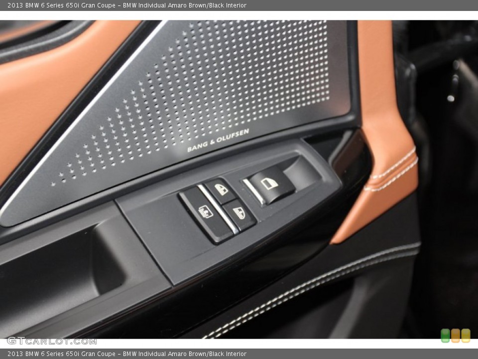 BMW Individual Amaro Brown/Black Interior Audio System for the 2013 BMW 6 Series 650i Gran Coupe #79020247