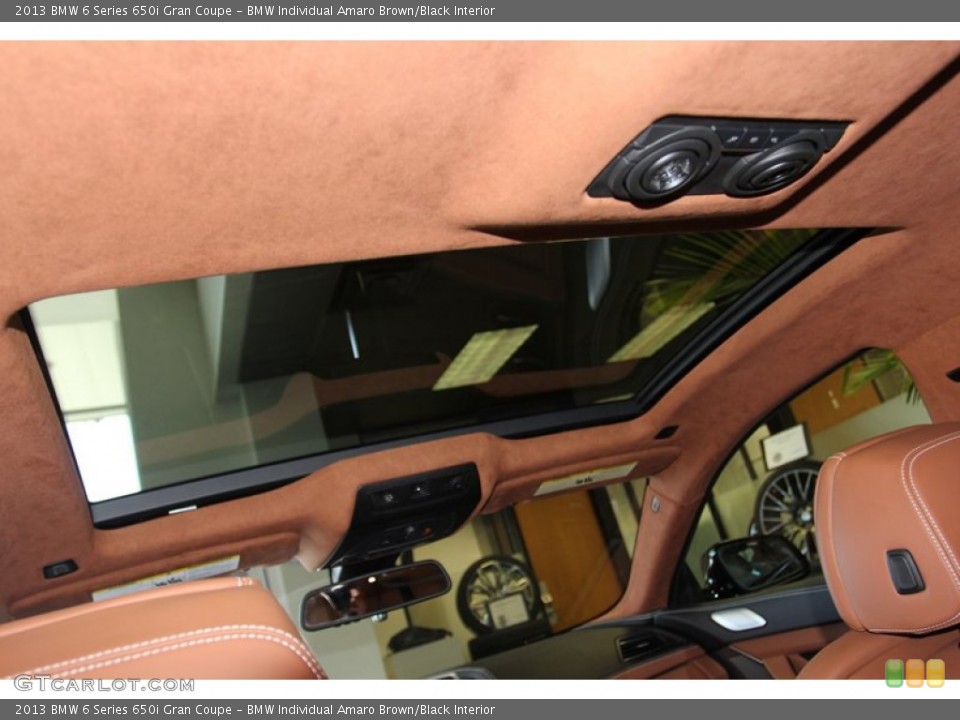 BMW Individual Amaro Brown/Black Interior Sunroof for the 2013 BMW 6 Series 650i Gran Coupe #79020310