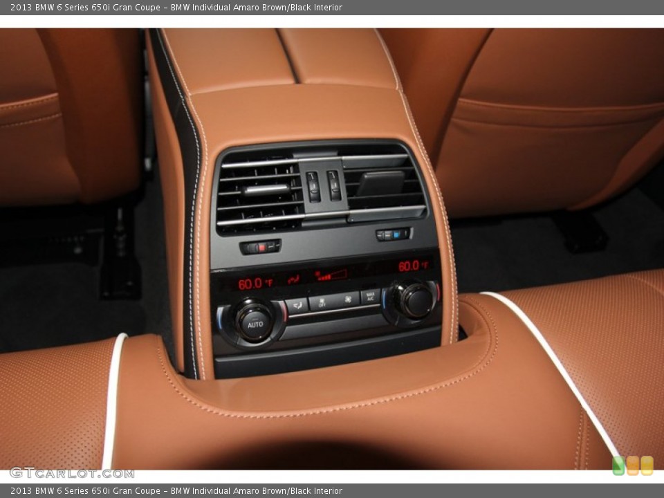 BMW Individual Amaro Brown/Black Interior Controls for the 2013 BMW 6 Series 650i Gran Coupe #79020328