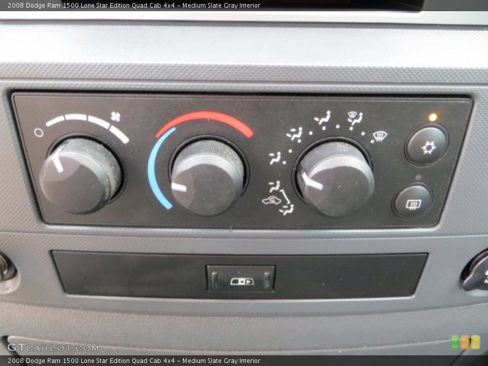 Medium Slate Gray Interior Controls for the 2008 Dodge Ram 1500 Lone Star Edition Quad Cab 4x4 #79025100