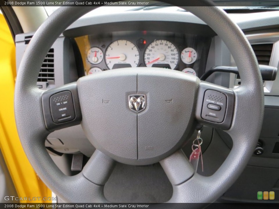 Medium Slate Gray Interior Steering Wheel for the 2008 Dodge Ram 1500 Lone Star Edition Quad Cab 4x4 #79025140
