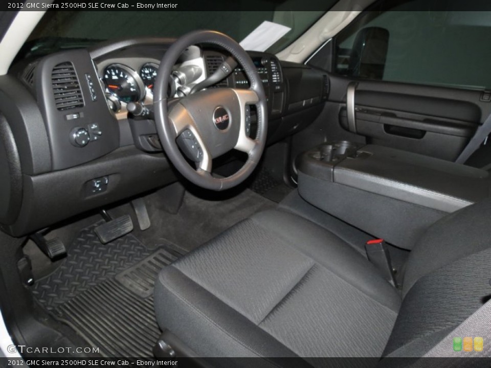Ebony Interior Prime Interior for the 2012 GMC Sierra 2500HD SLE Crew Cab #79028454