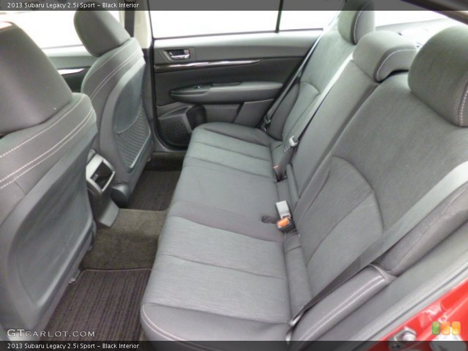 Black Interior Rear Seat for the 2013 Subaru Legacy 2.5i Sport #79028645