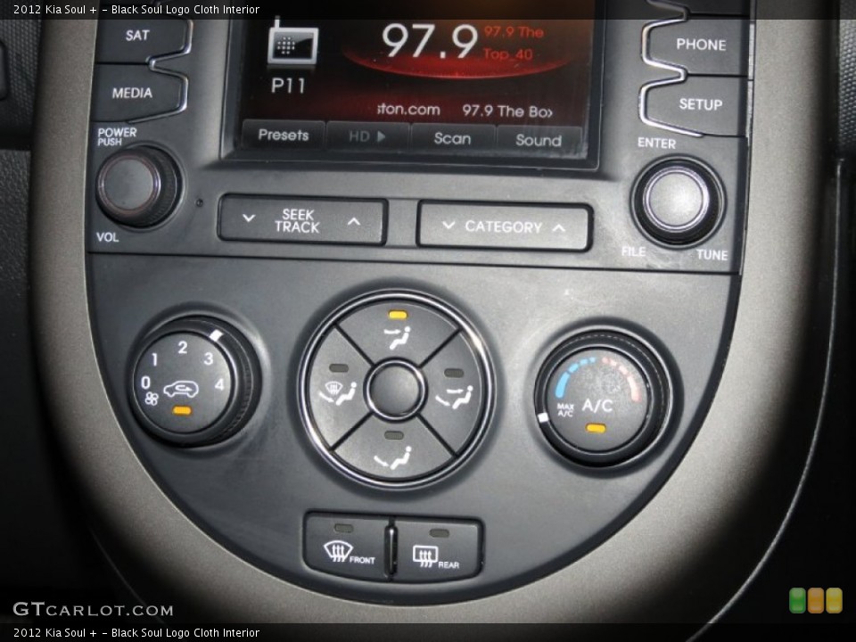 Black Soul Logo Cloth Interior Controls for the 2012 Kia Soul + #79029021