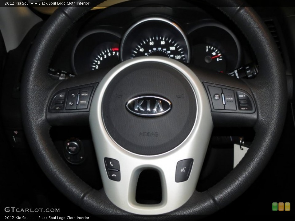 Black Soul Logo Cloth Interior Steering Wheel for the 2012 Kia Soul + #79029043