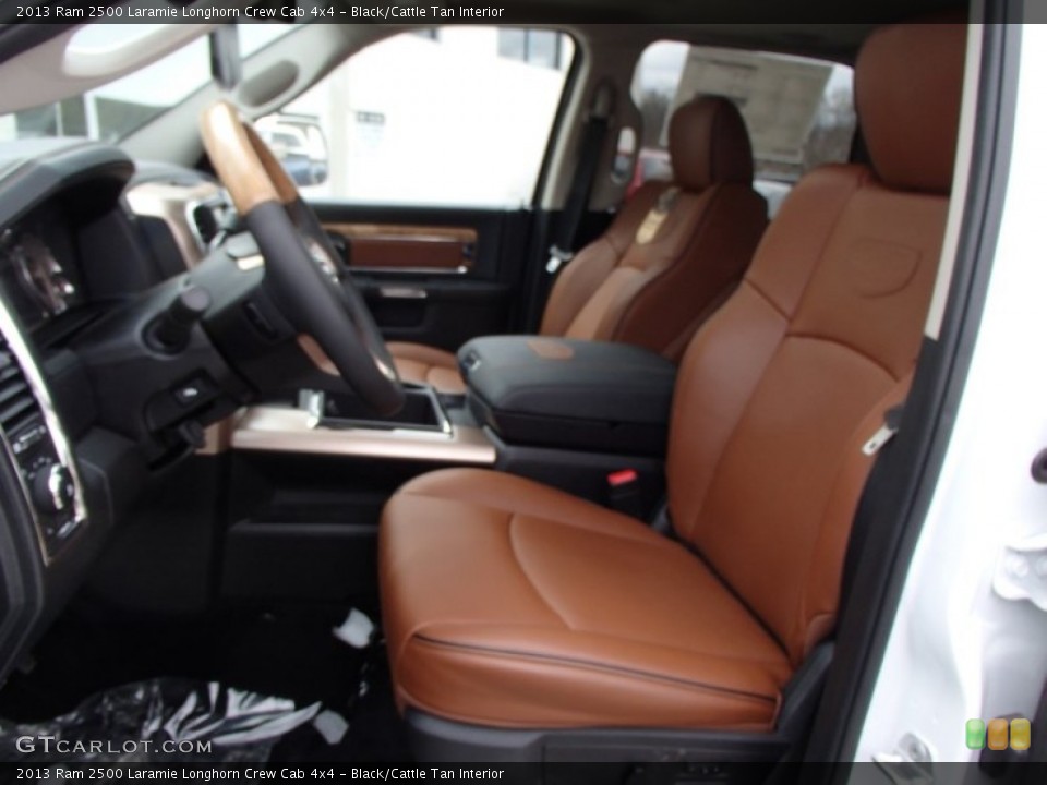 Black/Cattle Tan Interior Photo for the 2013 Ram 2500 Laramie Longhorn Crew Cab 4x4 #79031140