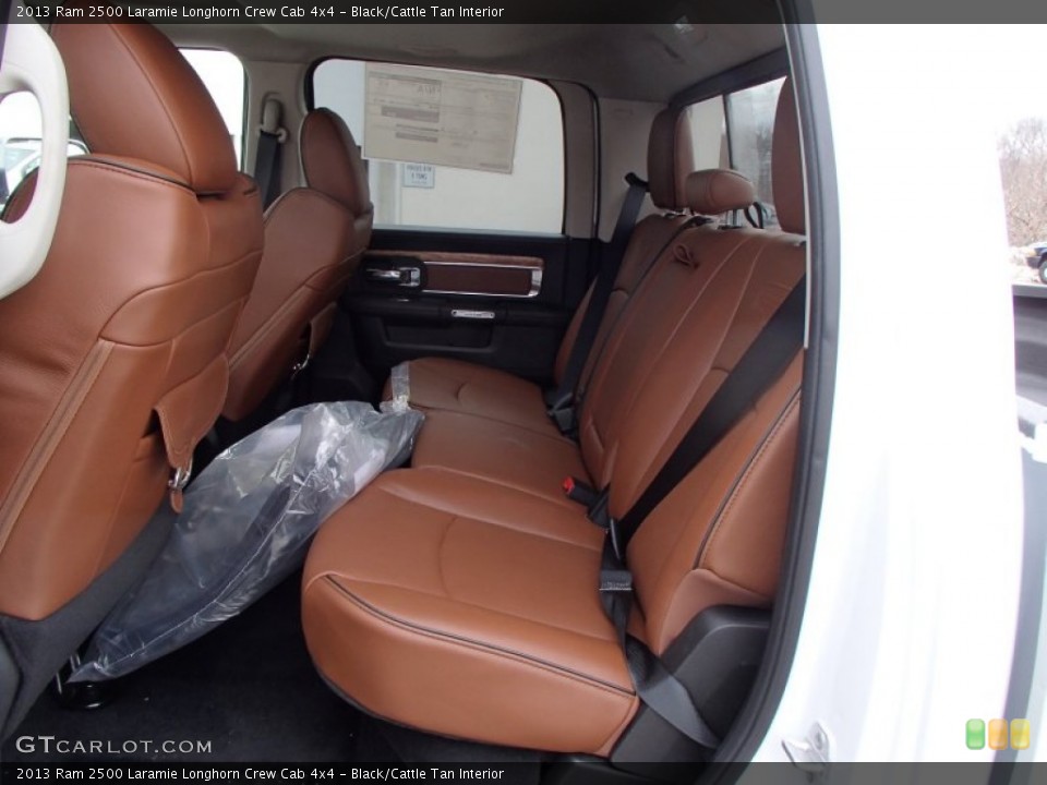 Black/Cattle Tan Interior Rear Seat for the 2013 Ram 2500 Laramie Longhorn Crew Cab 4x4 #79031176