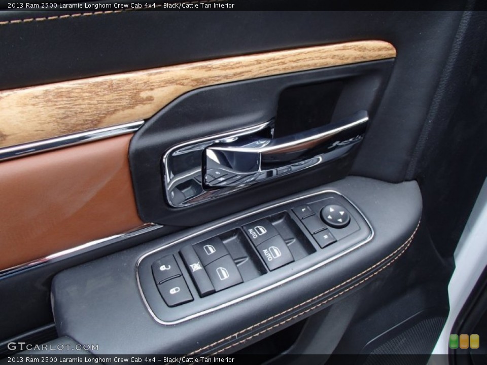 Black/Cattle Tan Interior Controls for the 2013 Ram 2500 Laramie Longhorn Crew Cab 4x4 #79031201