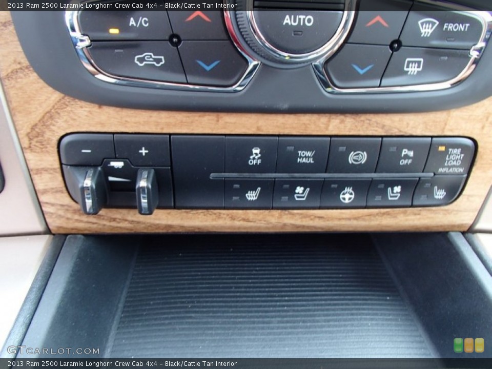 Black/Cattle Tan Interior Controls for the 2013 Ram 2500 Laramie Longhorn Crew Cab 4x4 #79031293