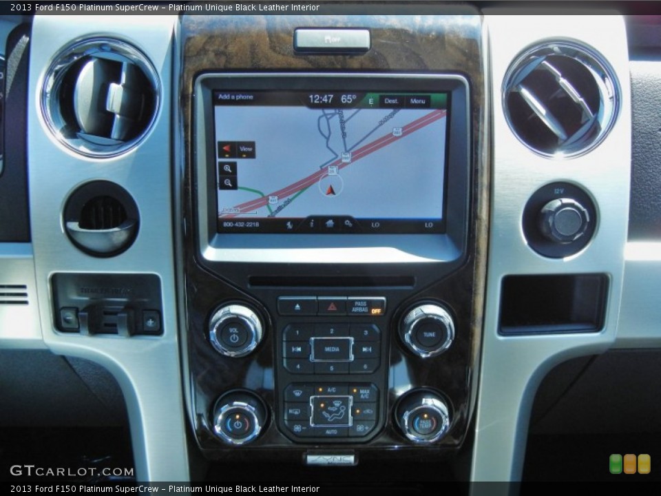 Platinum Unique Black Leather Interior Controls for the 2013 Ford F150 Platinum SuperCrew #79036018