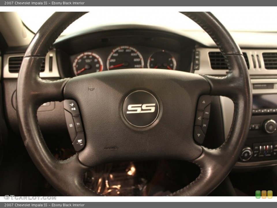 Ebony Black Interior Steering Wheel for the 2007 Chevrolet Impala SS #79037119
