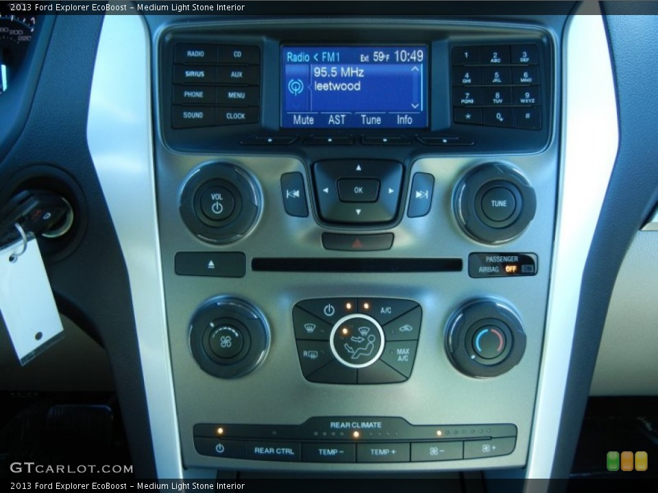Medium Light Stone Interior Controls for the 2013 Ford Explorer EcoBoost #79037704