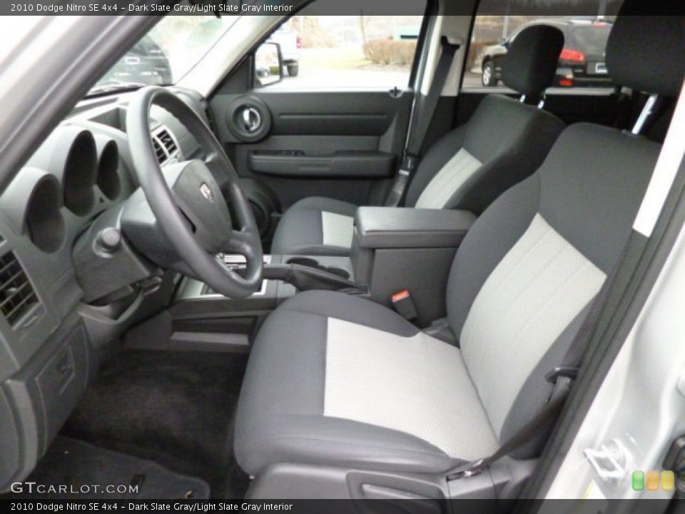 Dark Slate Gray/Light Slate Gray Interior Front Seat for the 2010 Dodge Nitro SE 4x4 #79041897