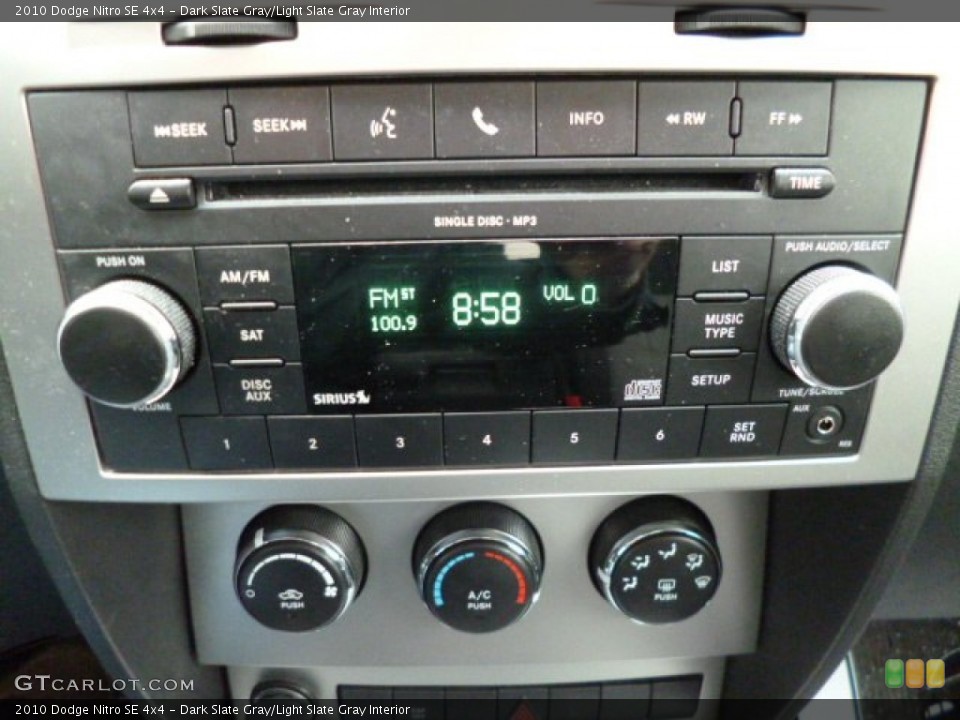Dark Slate Gray/Light Slate Gray Interior Audio System for the 2010 Dodge Nitro SE 4x4 #79041956