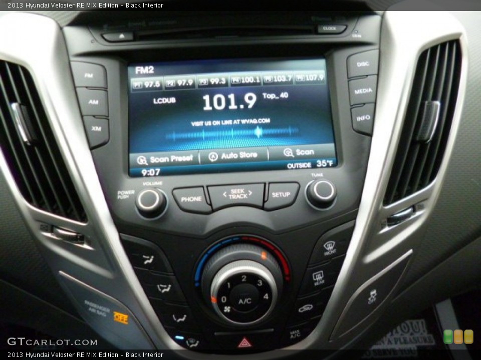 Black Interior Controls for the 2013 Hyundai Veloster RE:MIX Edition #79043562