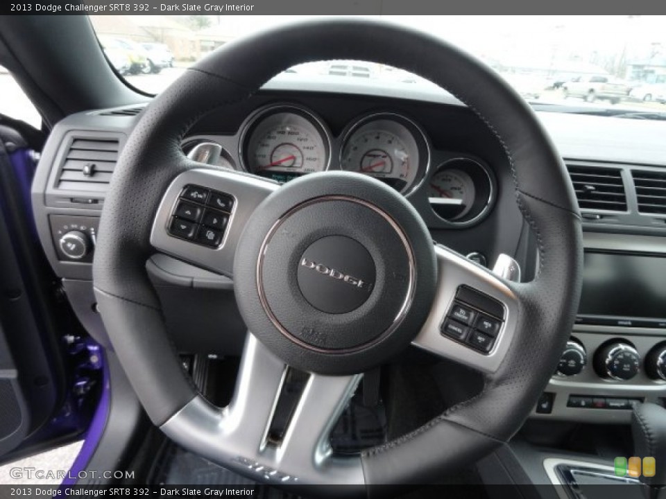 Dark Slate Gray Interior Steering Wheel for the 2013 Dodge Challenger SRT8 392 #79044921