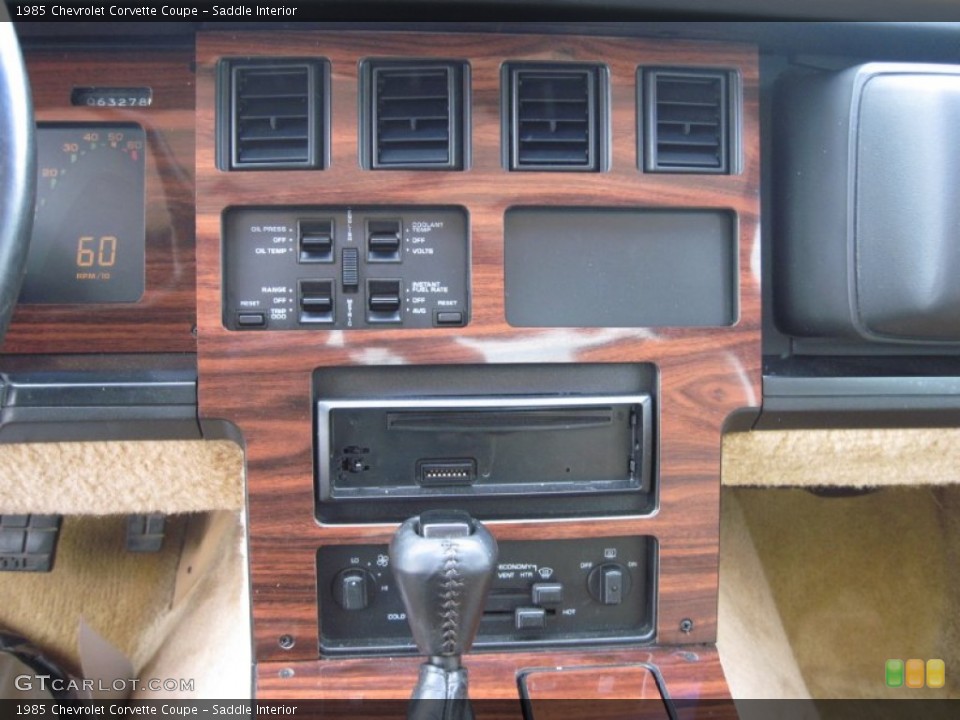 Saddle Interior Controls for the 1985 Chevrolet Corvette Coupe #79046581