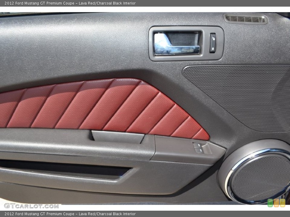 Lava Red/Charcoal Black Interior Door Panel for the 2012 Ford Mustang GT Premium Coupe #79046807