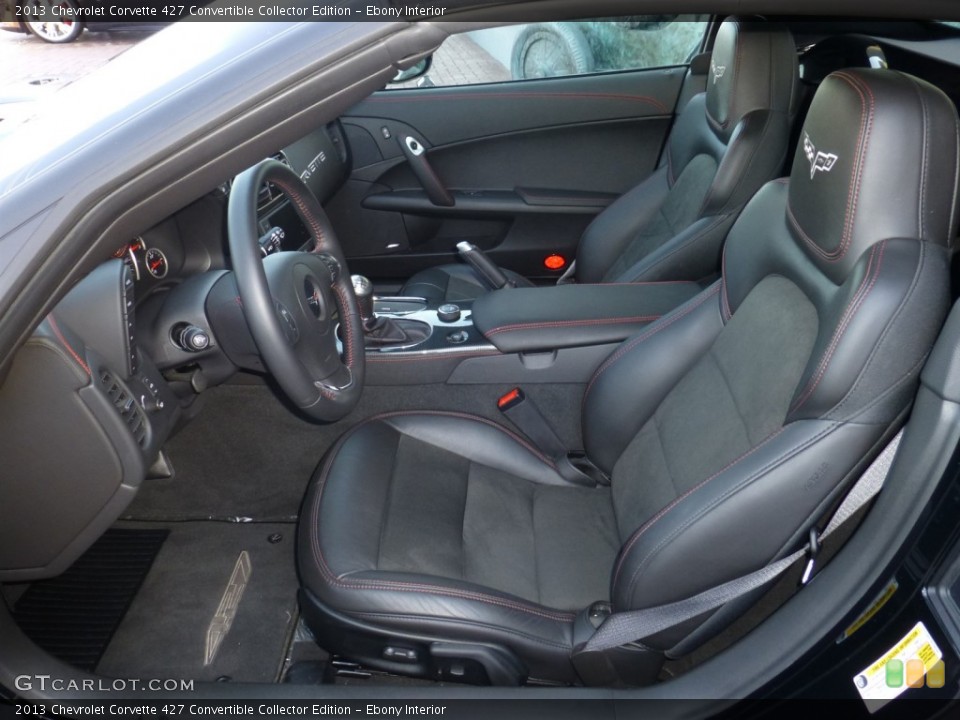 Ebony Interior Front Seat for the 2013 Chevrolet Corvette 427 Convertible Collector Edition #79047220