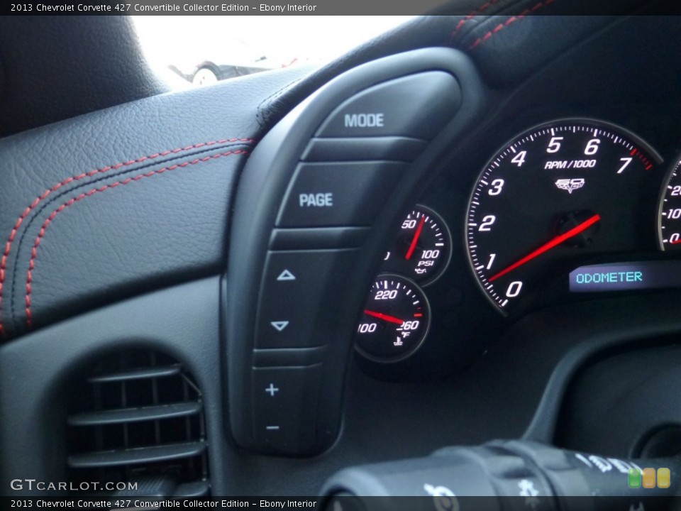 Ebony Interior Controls for the 2013 Chevrolet Corvette 427 Convertible Collector Edition #79047280