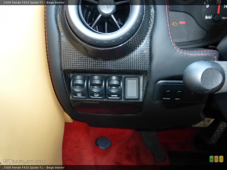 Beige Interior Controls for the 2006 Ferrari F430 Spider F1 #79048441