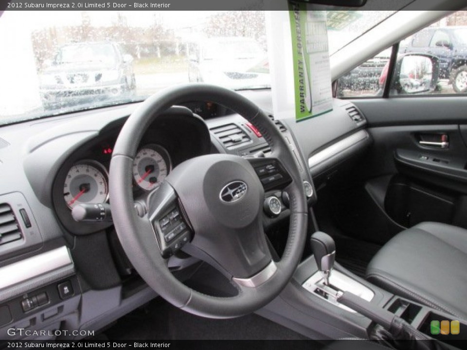 Black Interior Steering Wheel for the 2012 Subaru Impreza 2.0i Limited 5 Door #79050871
