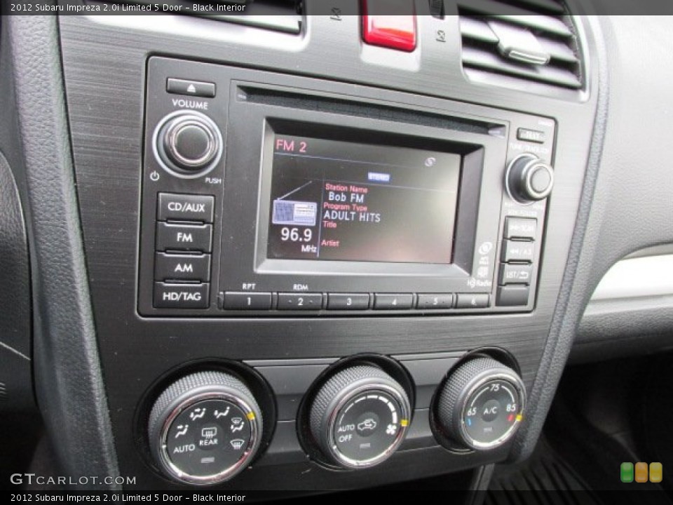 Black Interior Controls for the 2012 Subaru Impreza 2.0i Limited 5 Door #79050916